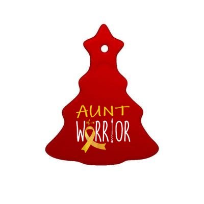 Childhood Cancer Awareness Aunt Of A Warrior Ceramic Tree Ornament