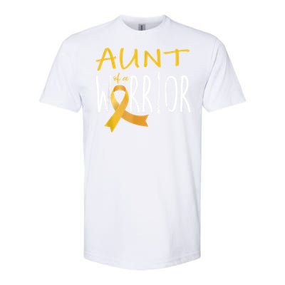 Childhood Cancer Awareness Aunt Of A Warrior Softstyle CVC T-Shirt