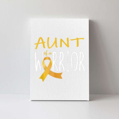 Childhood Cancer Awareness Aunt Of A Warrior Canvas