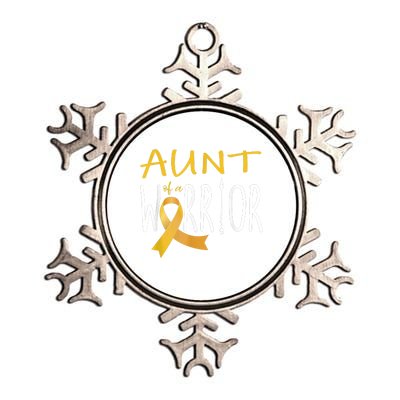 Childhood Cancer Awareness Aunt Of A Warrior Metallic Star Ornament