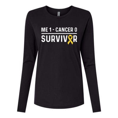 Childhood Cancer Awareness Ribbon Survivor Remission Cool Gift Womens Cotton Relaxed Long Sleeve T-Shirt