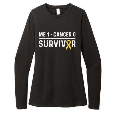 Childhood Cancer Awareness Ribbon Survivor Remission Cool Gift Womens CVC Long Sleeve Shirt