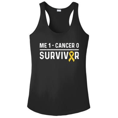 Childhood Cancer Awareness Ribbon Survivor Remission Cool Gift Ladies PosiCharge Competitor Racerback Tank