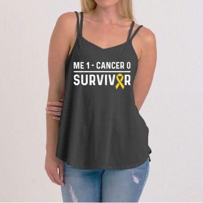 Childhood Cancer Awareness Ribbon Survivor Remission Cool Gift Women's Strappy Tank