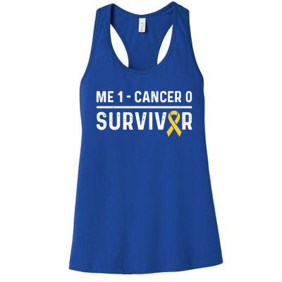 Childhood Cancer Awareness Ribbon Survivor Remission Cool Gift Women's Racerback Tank