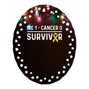 Childhood Cancer Awareness Ribbon Survivor Remission Cool Gift Ceramic Oval Ornament