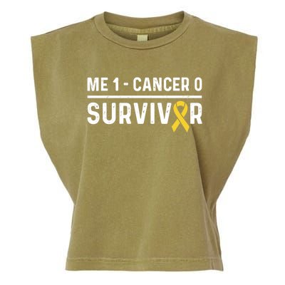 Childhood Cancer Awareness Ribbon Survivor Remission Cool Gift Garment-Dyed Women's Muscle Tee