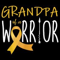 Childhood Cancer Awareness Grandpa Of A Warrior Flat Bill Trucker Hat