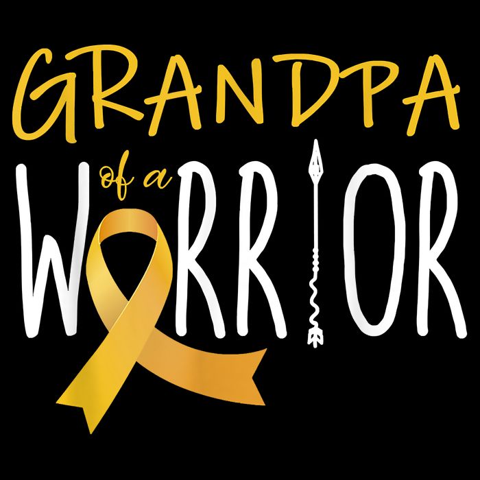Childhood Cancer Awareness Grandpa Of A Warrior Flat Bill Trucker Hat