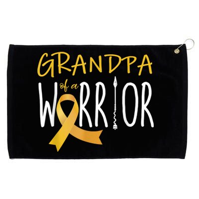 Childhood Cancer Awareness Grandpa Of A Warrior Grommeted Golf Towel