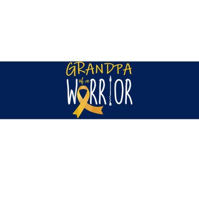 Childhood Cancer Awareness Grandpa Of A Warrior Bumper Sticker