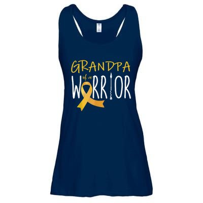 Childhood Cancer Awareness Grandpa Of A Warrior Ladies Essential Flowy Tank