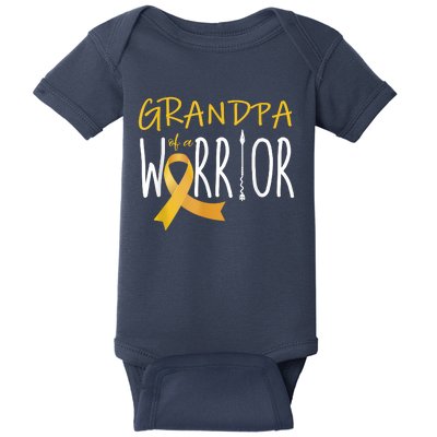 Childhood Cancer Awareness Grandpa Of A Warrior Baby Bodysuit