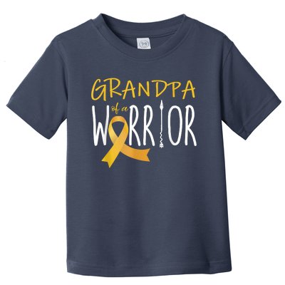 Childhood Cancer Awareness Grandpa Of A Warrior Toddler T-Shirt