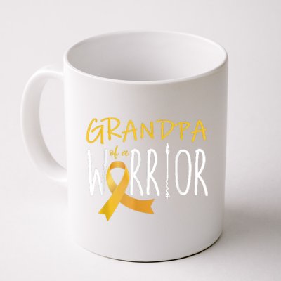 Childhood Cancer Awareness Grandpa Of A Warrior Coffee Mug