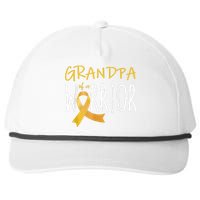 Childhood Cancer Awareness Grandpa Of A Warrior Snapback Five-Panel Rope Hat