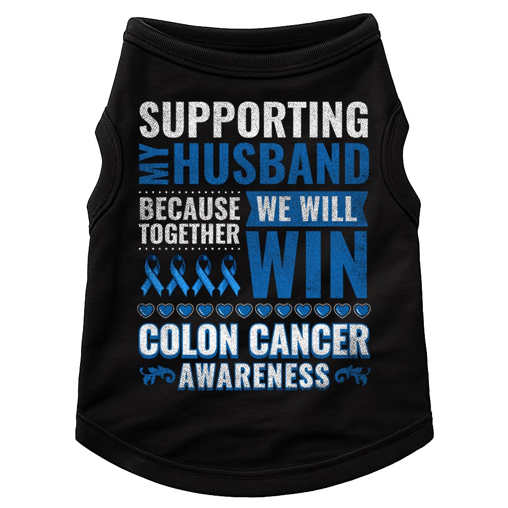Colon Cancer Awareness Colonoscopy Support Husband Gift Funny Gift Doggie Tank