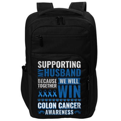 Colon Cancer Awareness Colonoscopy Support Husband Gift Funny Gift Impact Tech Backpack