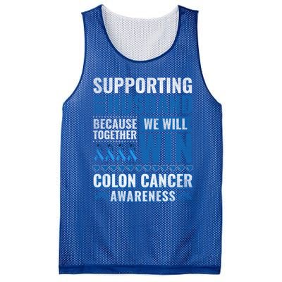 Colon Cancer Awareness Colonoscopy Support Husband Gift Funny Gift Mesh Reversible Basketball Jersey Tank