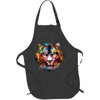 Cool Colorful Abstract Realistic Tiger Face Apron