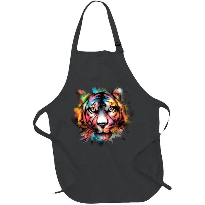 Cool Colorful Abstract Realistic Tiger Face Apron