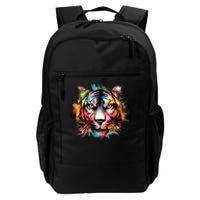 Cool Colorful Abstract Realistic Tiger Face Daily Commute Backpack