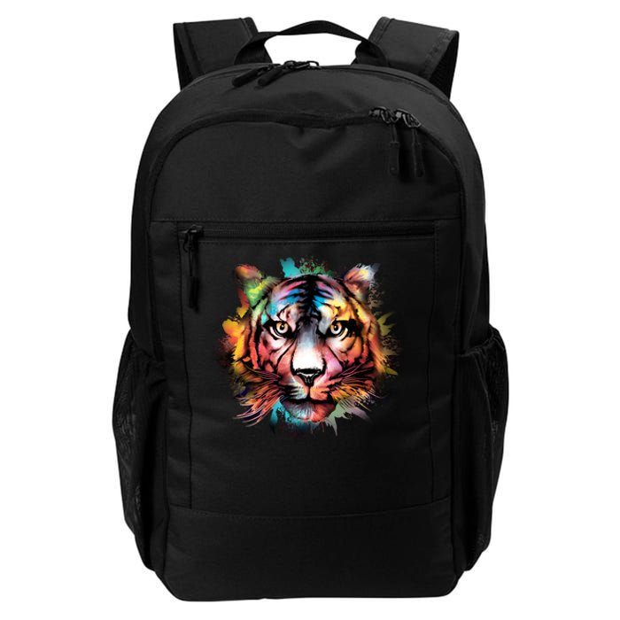 Cool Colorful Abstract Realistic Tiger Face Daily Commute Backpack