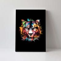 Cool Colorful Abstract Realistic Tiger Face Canvas