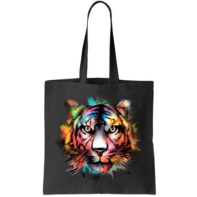 Cool Colorful Abstract Realistic Tiger Face Bag