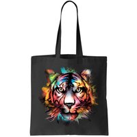 Cool Colorful Abstract Realistic Tiger Face Bag