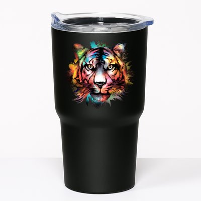 Cool Colorful Abstract Realistic Tiger Face Tumbler