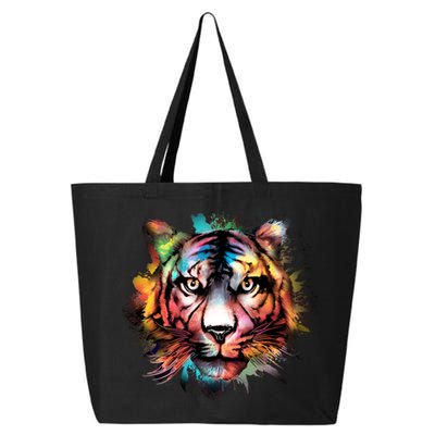 Cool Colorful Abstract Realistic Tiger Face 25L Jumbo Tote