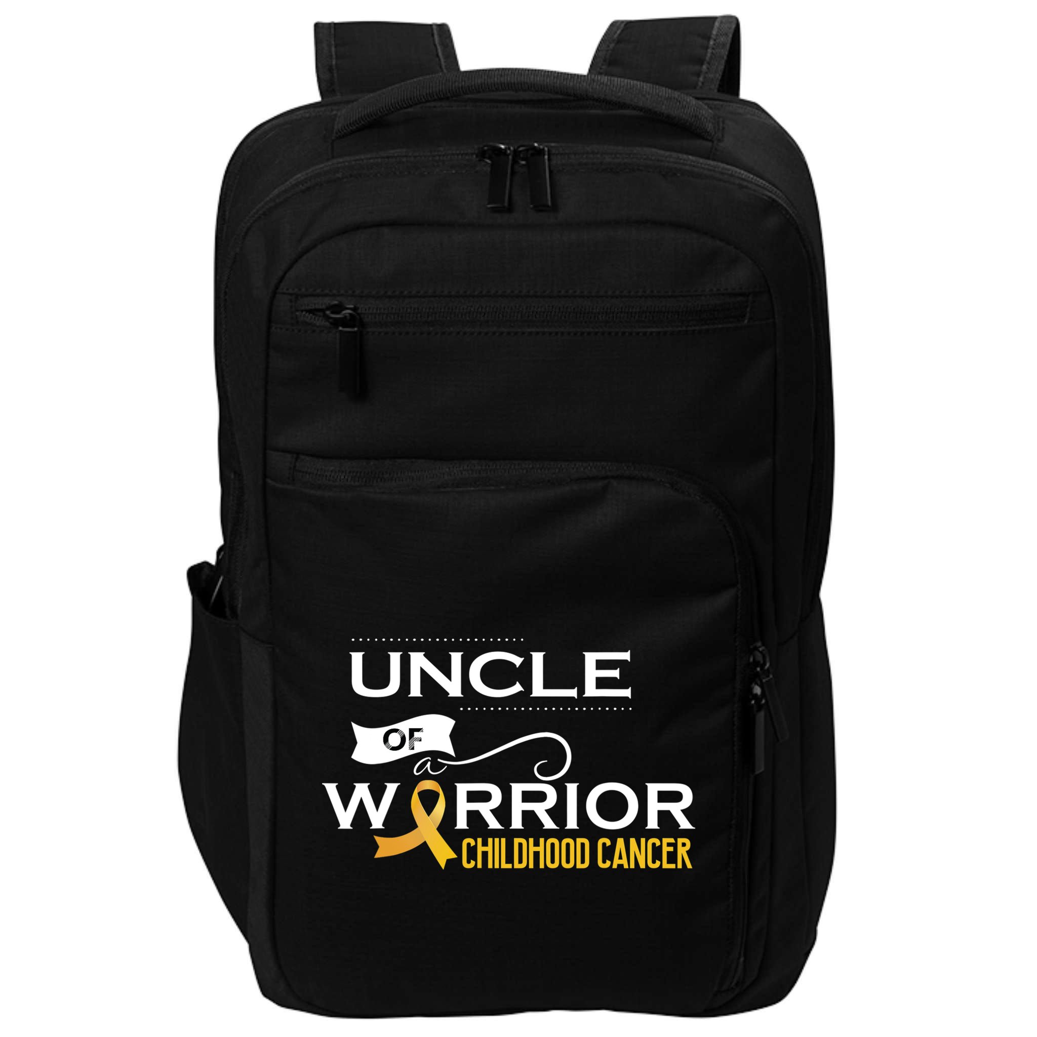 Childhood Cancer Awareness Uncle Of A Warrior Impact Tech Backpack