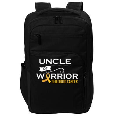 Childhood Cancer Awareness Uncle Of A Warrior Impact Tech Backpack