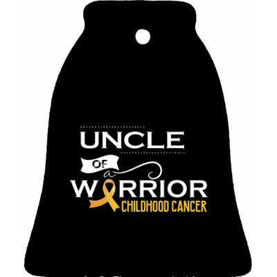 Childhood Cancer Awareness Uncle Of A Warrior Ceramic Bell Ornament