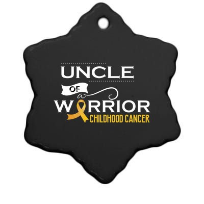 Childhood Cancer Awareness Uncle Of A Warrior Ceramic Star Ornament