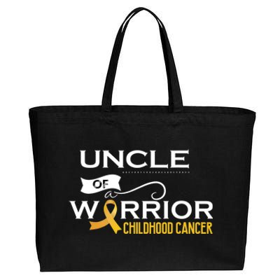 Childhood Cancer Awareness Uncle Of A Warrior Cotton Canvas Jumbo Tote