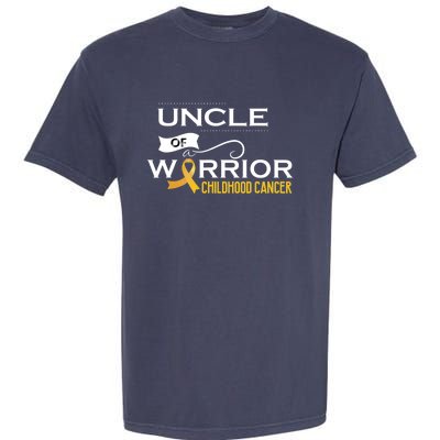 Childhood Cancer Awareness Uncle Of A Warrior Garment-Dyed Heavyweight T-Shirt