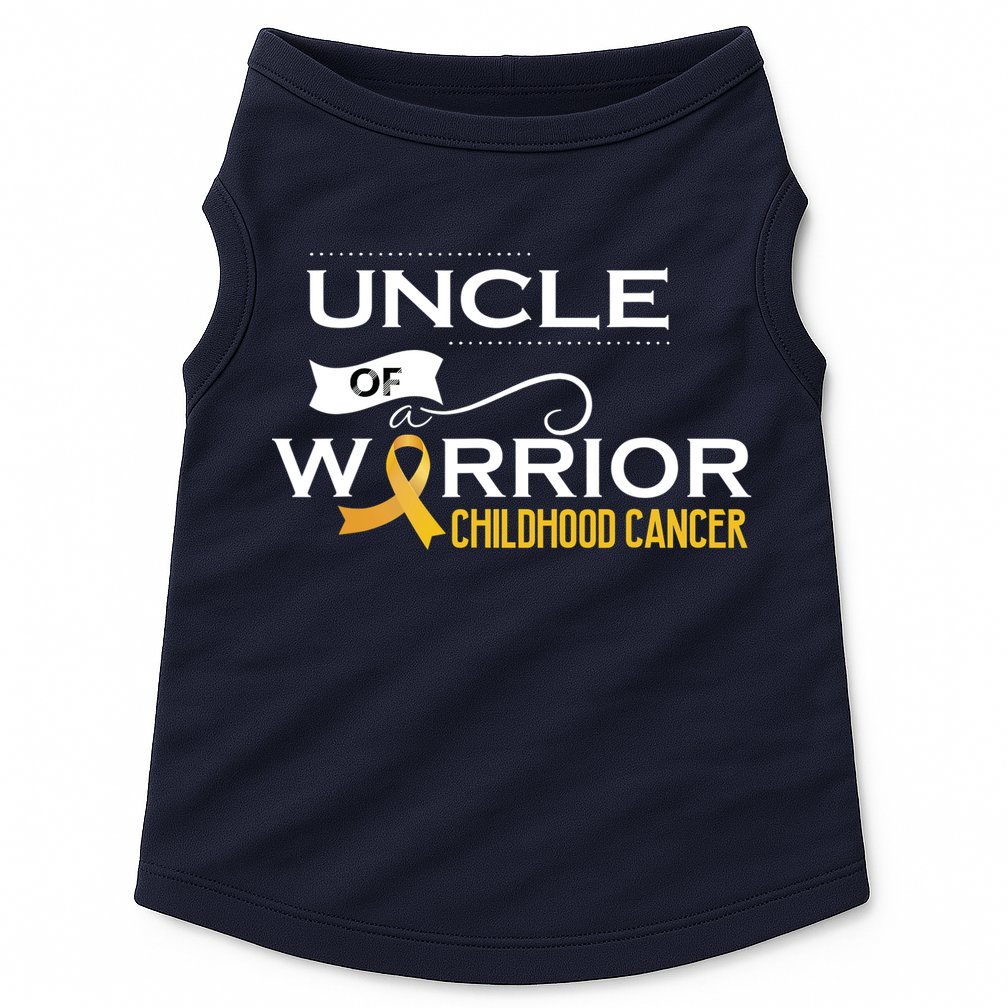Childhood Cancer Awareness Uncle Of A Warrior Doggie Tank