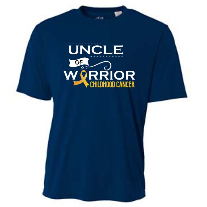 Childhood Cancer Awareness Uncle Of A Warrior Cooling Performance Crew T-Shirt