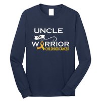 Childhood Cancer Awareness Uncle Of A Warrior Long Sleeve Shirt