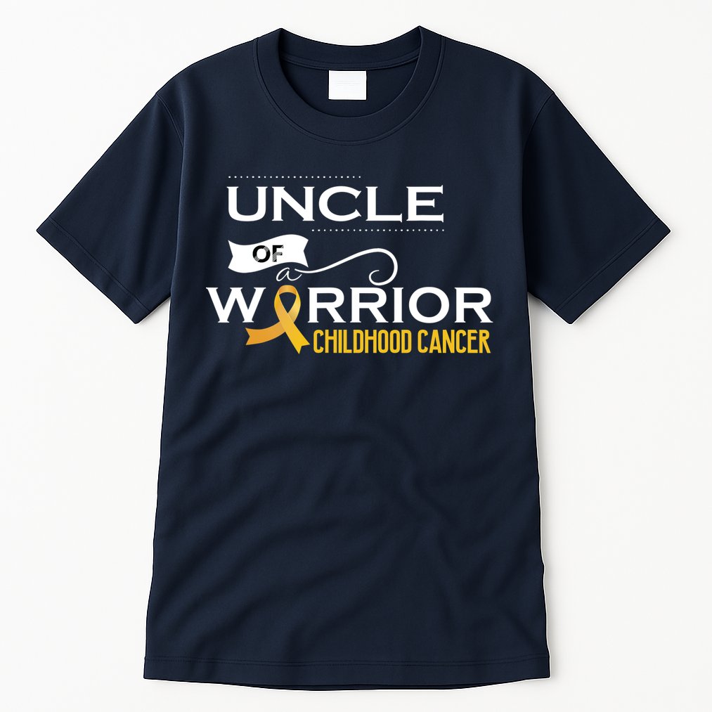 Childhood Cancer Awareness Uncle Of A Warrior Tall T-Shirt