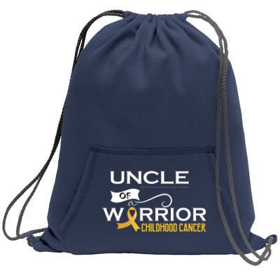 Childhood Cancer Awareness Uncle Of A Warrior Sweatshirt Cinch Pack Bag