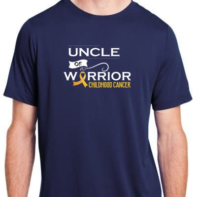 Childhood Cancer Awareness Uncle Of A Warrior Adult ChromaSoft Performance T-Shirt