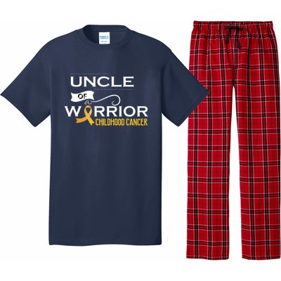 Childhood Cancer Awareness Uncle Of A Warrior Pajama Set