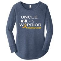 Childhood Cancer Awareness Uncle Of A Warrior Women's Perfect Tri Tunic Long Sleeve Shirt