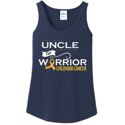 Childhood Cancer Awareness Uncle Of A Warrior Ladies Essential Tank