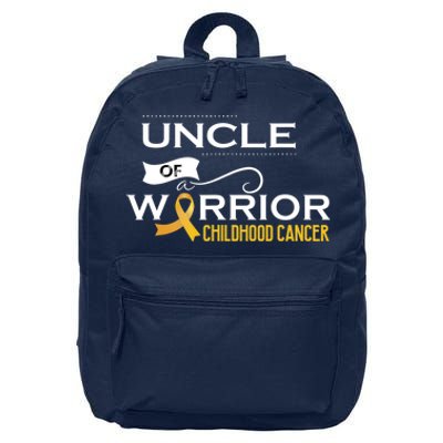 Childhood Cancer Awareness Uncle Of A Warrior 16 in Basic Backpack