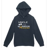 Childhood Cancer Awareness Uncle Of A Warrior Urban Pullover Hoodie