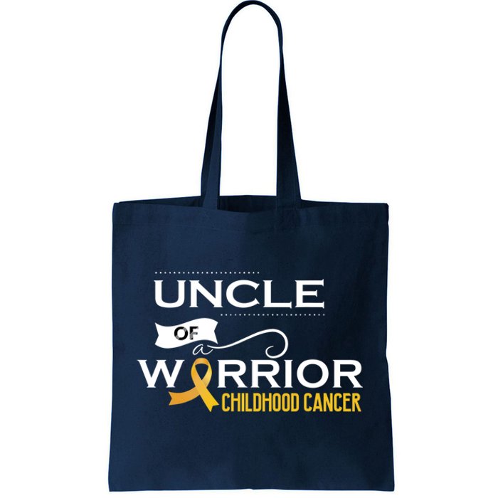 Childhood Cancer Awareness Uncle Of A Warrior Tote Bag